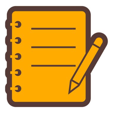 Not defteri. Web simgesi basit illüstrasyon