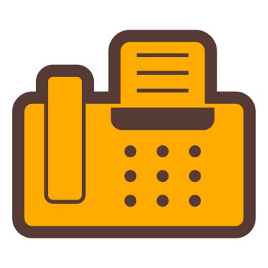 faks. Web simgesi basit illüstrasyon