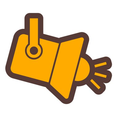 Bir çanın basit simgesi, vektör illüstrasyonu