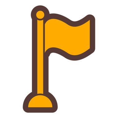 Bayrak. Web simgesi vektör illüstrasyonu