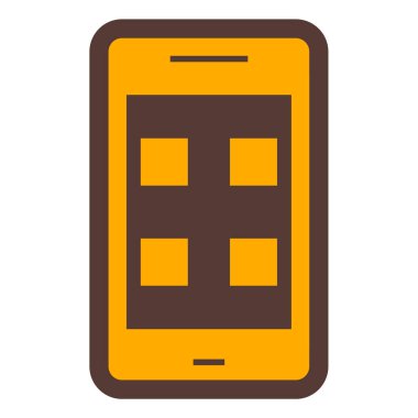 Cep telefonu. Web simgesi basit illüstrasyon