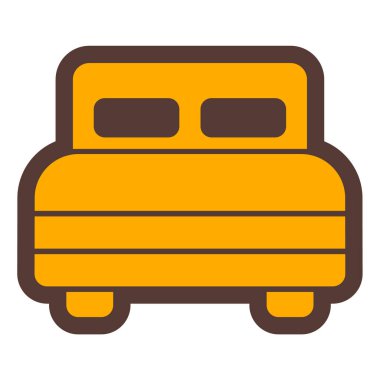 Yatağa. Web simgesi basit illüstrasyon