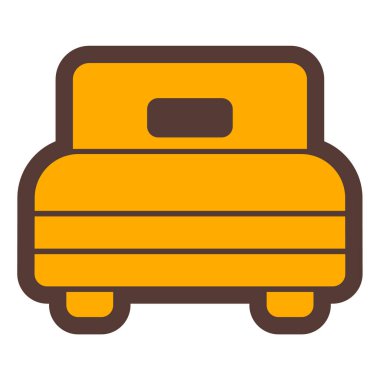 Yatağa. Web simgesi basit illüstrasyon