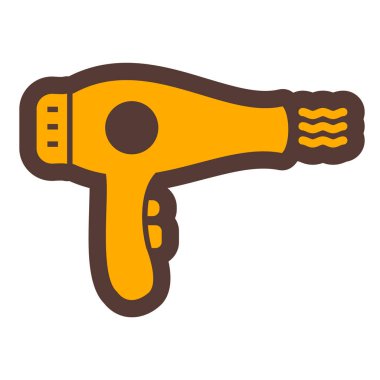 Saç kurutma makinesi. Web simgesi basit illüstrasyon