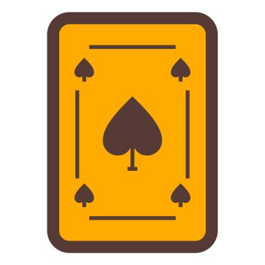 Bir maça ile kart oynamak, vektör illüstrasyonu