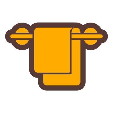 Havlu. Web simgesi basit illüstrasyon