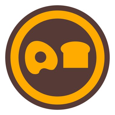 Ekmek. Web simgesi basit illüstrasyon