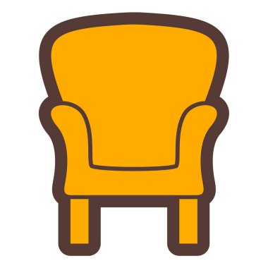 Kanepe. Web simgesi basit illüstrasyon