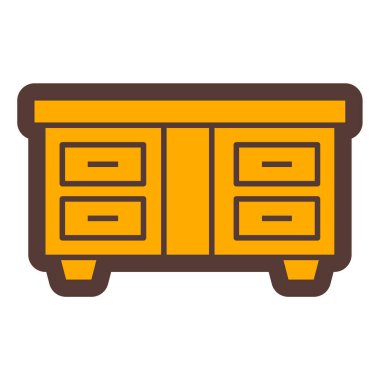 Kabine ikonu vektör illüstrasyonu