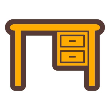 Mobilya. Web simgesi basit illüstrasyon