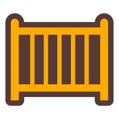 Yatağa. Web simgesi basit illüstrasyon