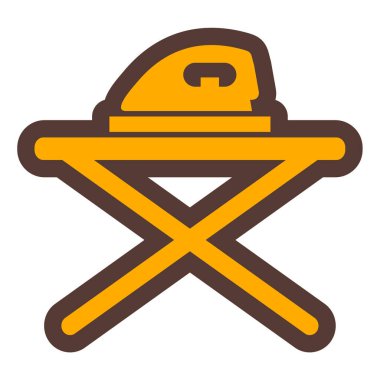 Ütü yapıyorum. Web simgesi basit illüstrasyon