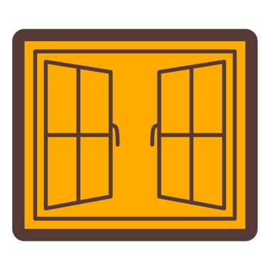 Pencere simgesi. vektör illüstrasyonu