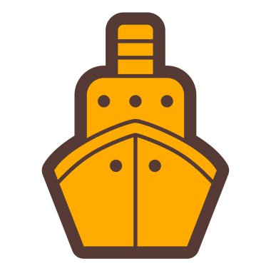 Gemi. Web simgesi basit illüstrasyon