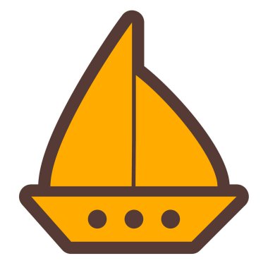 Tekne. Web simgesi basit illüstrasyon