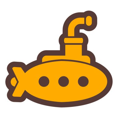 Denizaltı. Web simgesi basit illüstrasyon