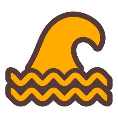 Deniz. Web simgesi basit illüstrasyon