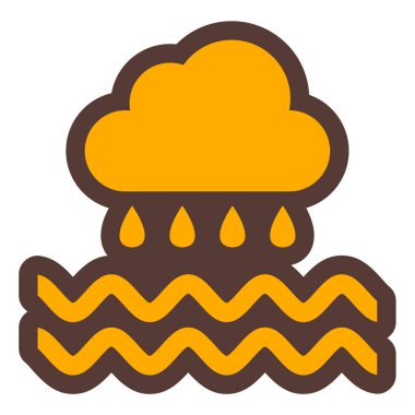 Yağmur. Web simgesi basit illüstrasyon
