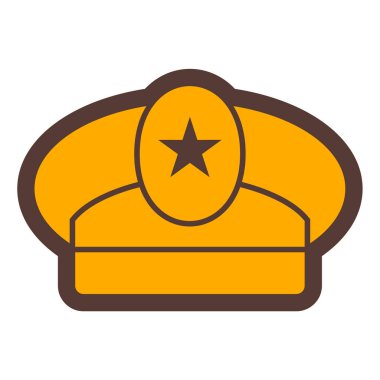 Bir polis simgesinin vektör illüstrasyonu