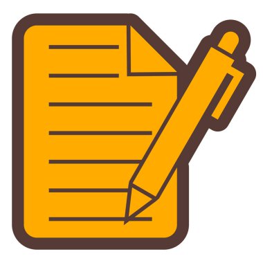 Belge. Web simgesi basit illüstrasyon