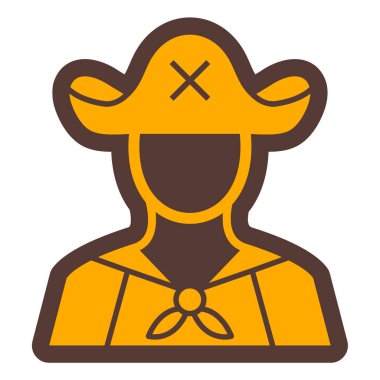 Korsan. Web simgesi basit illüstrasyon