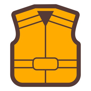 Güvenlik yeleği simgesi. vektör illüstrasyonu