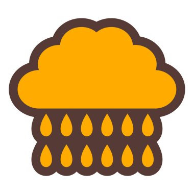 Yağmur. Web simgesi basit illüstrasyon