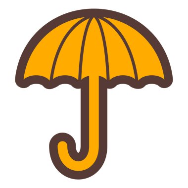 Şemsiye. Web simgesi basit illüstrasyon