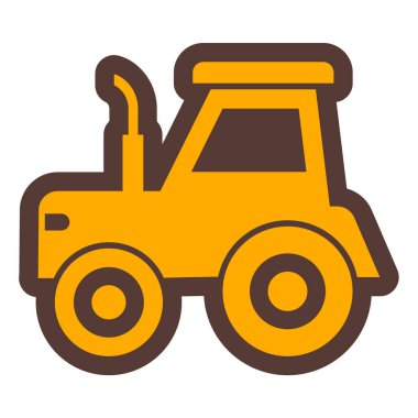 Traktör. Web simgesi basit illüstrasyon