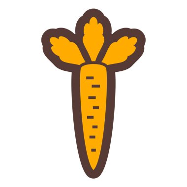 Havuç. Web simgesi basit illüstrasyon