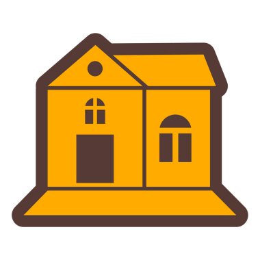 Ev. Web simgesi basit illüstrasyon