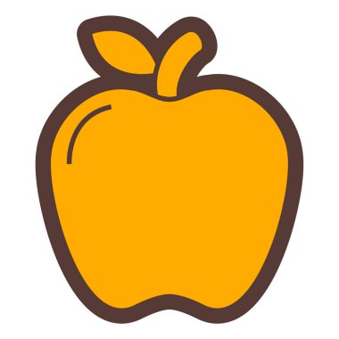 Elma. Web simgesi basit illüstrasyon