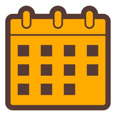 Takvim. Web simgesi basit illüstrasyon