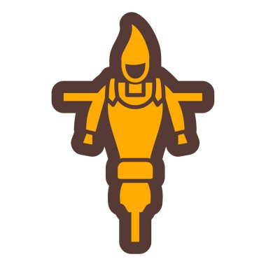 robot. Web simgesi basit illüstrasyon