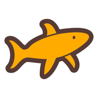 balık simgesi vektör illüstrasyonu