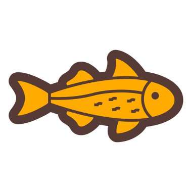 balık simgesi vektör illüstrasyonu