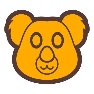 şirin ayı yüzü, vektör illüstrasyonu