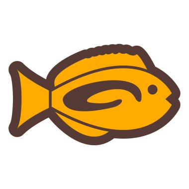 Balık. Web simgesi basit illüstrasyon