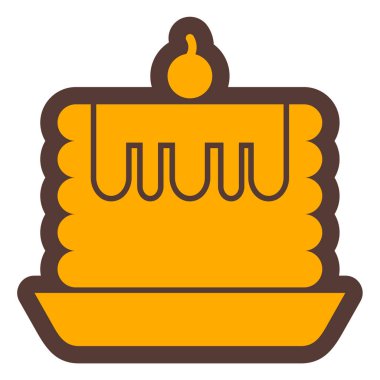 Kek. Web simgesi basit illüstrasyon