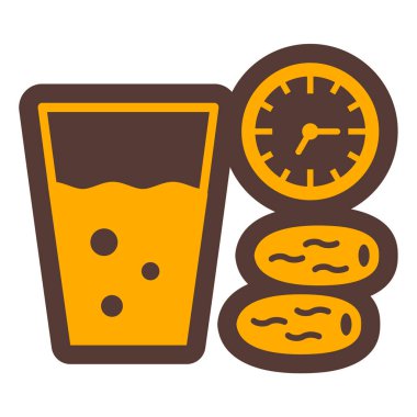 Kahvaltı ikonu. düz dizayn biçimi 10