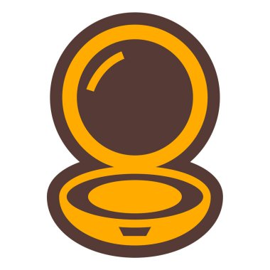 Makyaj. Web simgesi basit illüstrasyon