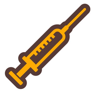 Şırınga. Web simgesi basit illüstrasyon