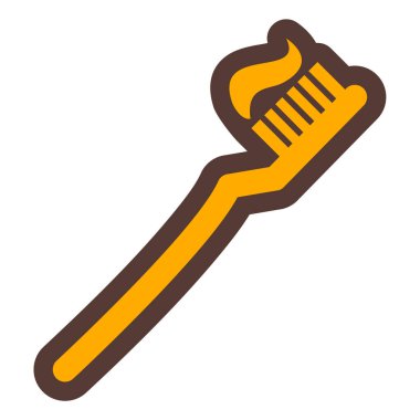 Diş fırçası. Web simgesi basit illüstrasyon