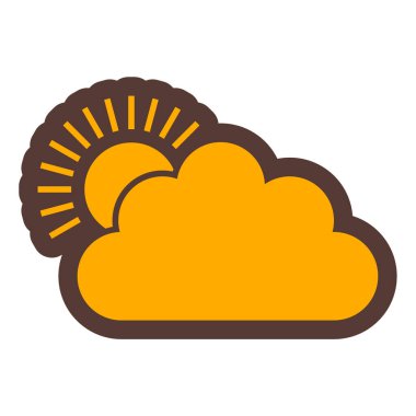 bulut hava illüstrasyon sembol simge vektör