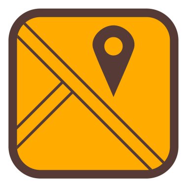 harita pin ikonu vektör illüstrasyonu