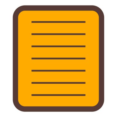 Belge. Web simgesi basit illüstrasyon