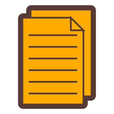 Belge. Web simgesi basit illüstrasyon