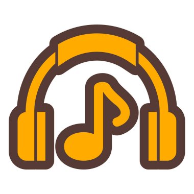 Müzik. Web simgesi basit illüstrasyon