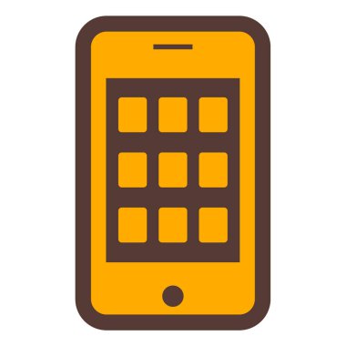 Cep telefonu. Web simgesi basit illüstrasyon