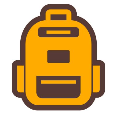 Sırt çantası. Web simgesi basit illüstrasyon